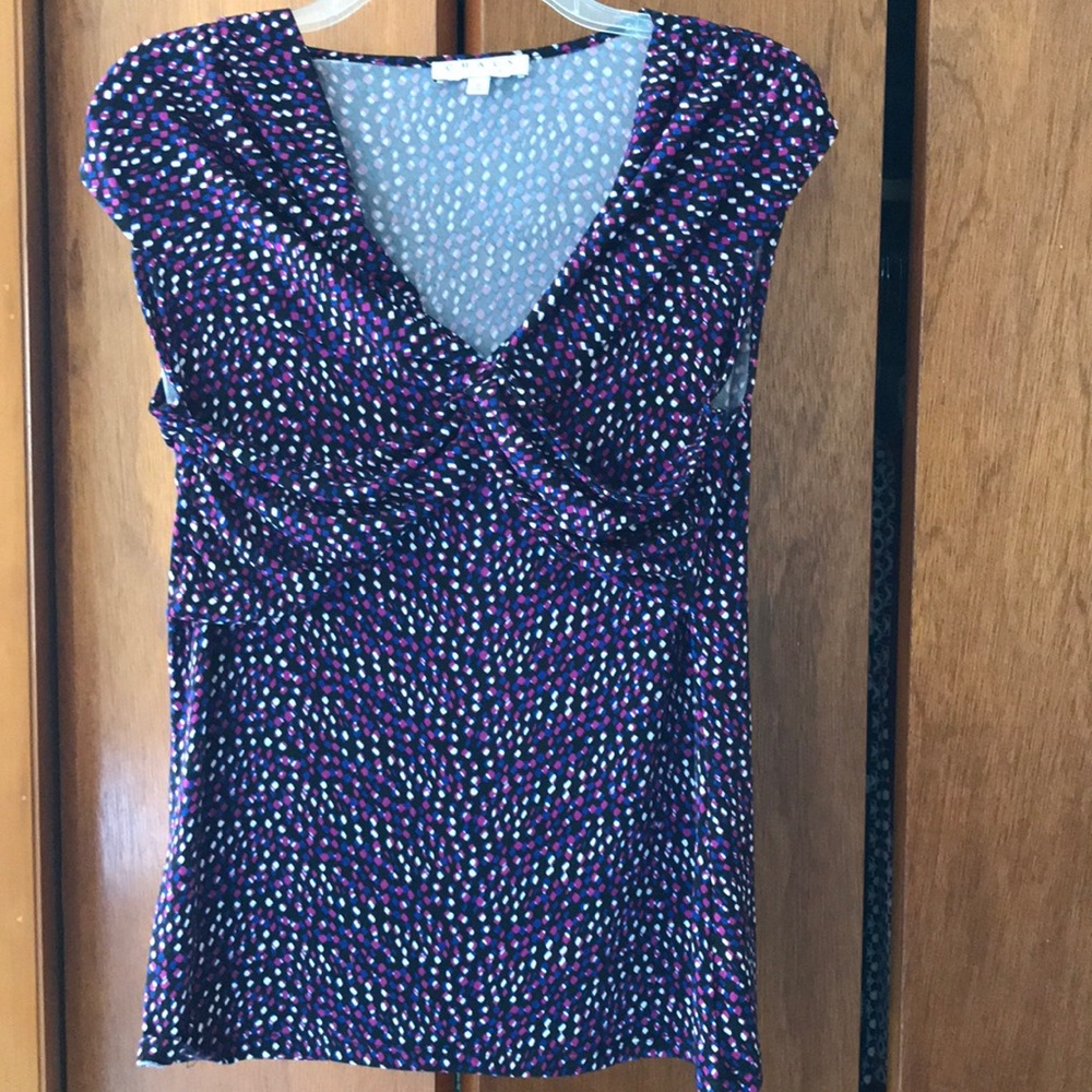 Chaus sleeveless twist front top size M